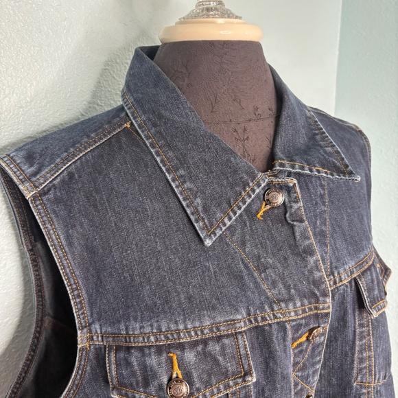 Vintage St. John's Bay Blue Denim Jean Plus Size Vest - Picture 4 of 11